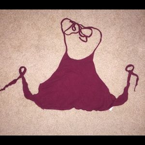 Burgundy Halter Top